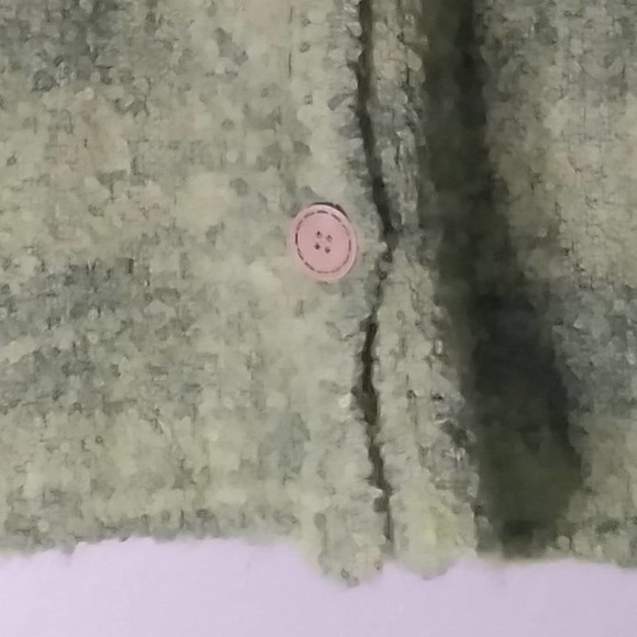 Alps Vintage V Neck Cardigan Wooden Button Sweater - Picture 3 of 7